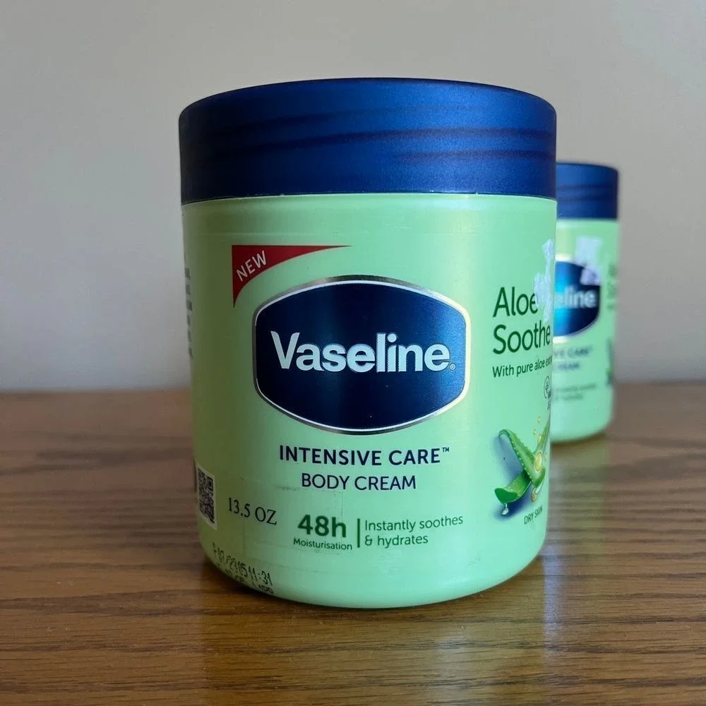 Vaseline Intensive Care‎ Body Cream with Pure Aloe Aloe Soothe 13.5oz NEW x 2